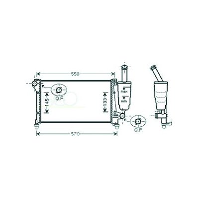 Radiatore acqua per FIAT PANDA dal 2003 al 2011 Codice OEM 46798741