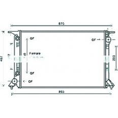 Radiatore acqua per AUDI A5 dal 2007 al 2011