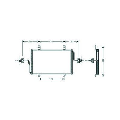 Condensatore per OPEL MOVANO dal 1998 al 2003 Codice OEM 4500908