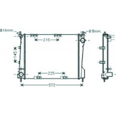Radiatore acqua per RENAULT CLIO dal 2005 al 2009