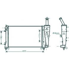 Radiatore acqua per FIAT PUNTO dal 2003 al 2011