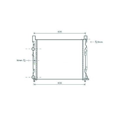 Radiatore acqua per RENAULT KANGOO dal 2007 al 2013 Codice OEM 8200455801