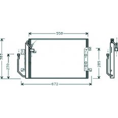 Condensatore per MERCEDES-BENZ A W168 dal 1997 al 2001