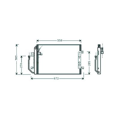 Condensatore per MERCEDES-BENZ A W168 dal 1997 al 2001 Codice OEM A1685000254