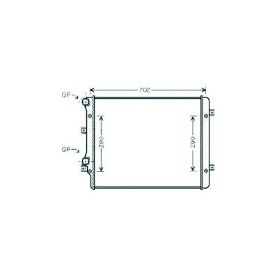 Radiatore acqua per VOLKSWAGEN TOURAN dal 2003 al 2006 Codice OEM 1K0121251L