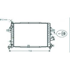 Radiatore acqua per OPEL ASTRA H GTC dal 2005 al 2009