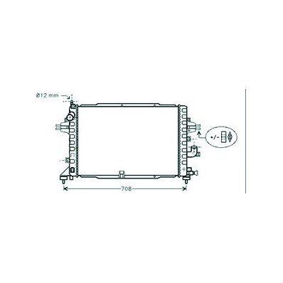 Radiatore acqua per OPEL ASTRA H dal 2007 al 2009 Codice OEM 13152320