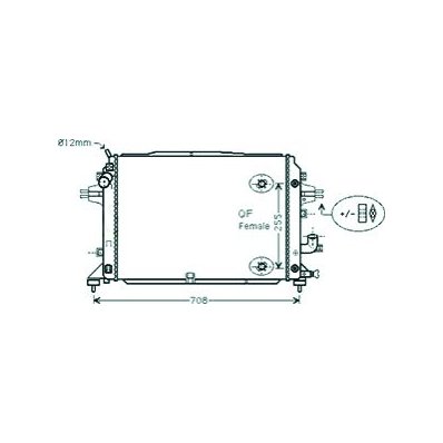 Radiatore acqua per OPEL ZAFIRA dal 2005 al 2008 Codice OEM 1300275