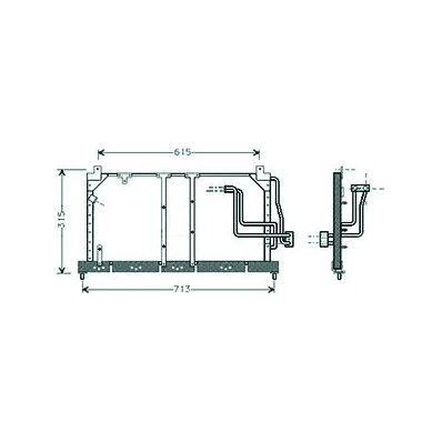 Condensatore per OPEL CORSA B dal 1993 al 1997 Codice OEM 90511659