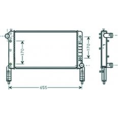 Radiatore acqua per FIAT DOBLO' dal 2000 al 2005