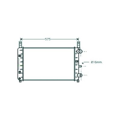 Radiatore acqua per FORD FIESTA MK III dal 1989 al 1995 Codice OEM 6176237