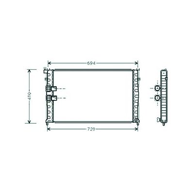 Radiatore acqua per PEUGEOT 406 dal 1999 al 2004 Codice OEM 96200026
