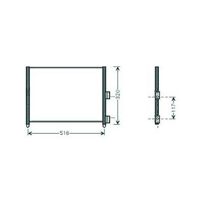 Condensatore per FIAT IDEA dal 2003 al 2012 Codice OEM 51708909