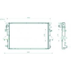 Radiatore acqua per VOLKSWAGEN TRANSPORTER T5 dal 2009 al 2015