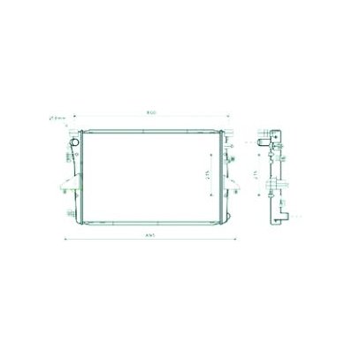 Radiatore acqua per VOLKSWAGEN TRANSPORTER T5 dal 2009 al 2015 Codice OEM 7E0121253A