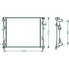 Radiatore acqua per OPEL VIVARO dal 2006 al 2014