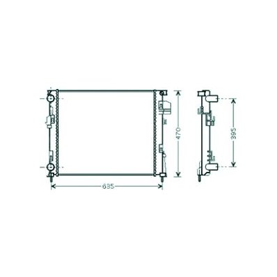 Radiatore acqua per RENAULT TRAFIC dal 2006 al 2014 Codice OEM 2140000QAN