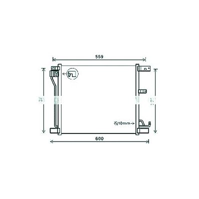 Condensatore per NISSAN JUKE dal 2010 al 2014 Codice OEM 92110-3DD0A