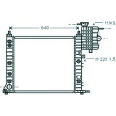 Radiatore acqua per MERCEDES-BENZ VITO dal 1996 al 2003