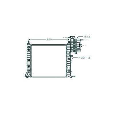 Radiatore acqua per MERCEDES-BENZ VIANO dal 1996 al 2003 Codice OEM 6385011901