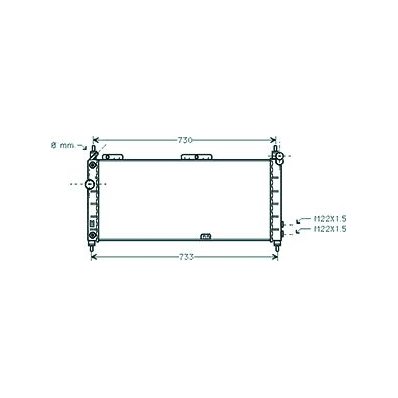 Radiatore acqua per OPEL CORSA B dal 1993 al 1997 Codice OEM 52459322