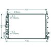 Radiatore acqua per SAAB 9.3 dal 2003 al 2007
