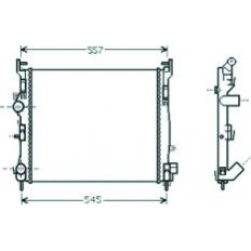 Radiatore acqua per RENAULT CLIO dal 2001 al 2005