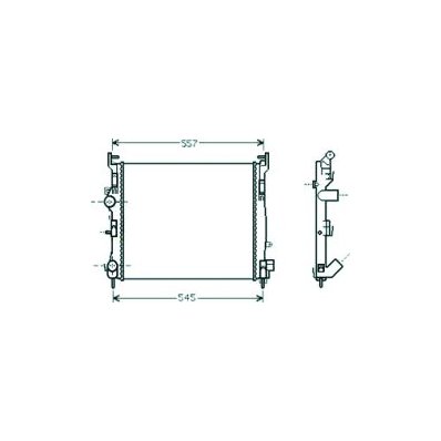 Radiatore acqua per RENAULT CLIO dal 2009 al 2012 Codice OEM 8200245596