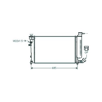 Radiatore acqua per CITROEN XSARA dal 1997 al 2000 Codice OEM 1301TT