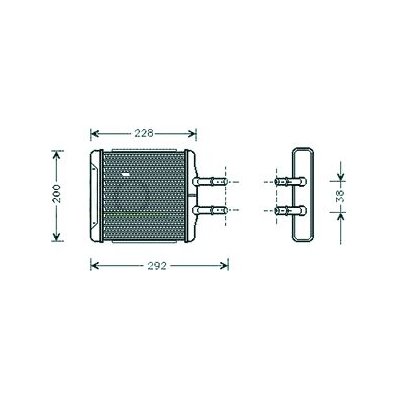 Scambiatore di calore per CHEVROLET - DAEWOO NUBIRA dal 1997 al 1999 Codice OEM 96190674