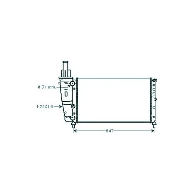 Radiatore acqua per FIAT PUNTO dal 1993 al 1999 Codice OEM 7741913