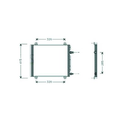 Condensatore per RENAULT TWINGO dal 1998 al 2007 Codice OEM 7700433077