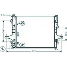 Radiatore acqua per VOLVO XC90 dal 2006 al 2014