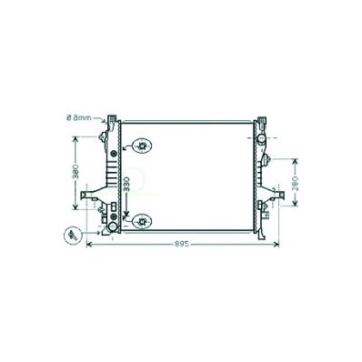 Radiatore acqua per VOLVO XC90 dal 2006 al 2014 Codice OEM 8602675