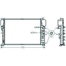 Radiatore acqua per MERCEDES-BENZ CLK W209 dal 2002 al 2009