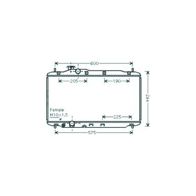 Radiatore acqua per HONDA CIVIC dal 2006 al 2012 Codice OEM 19010RSAG01