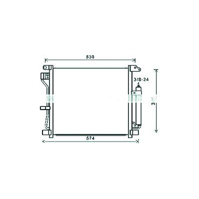 Condensatore per NISSAN JUKE dal 2010 al 2014 Codice OEM 921001FE0B