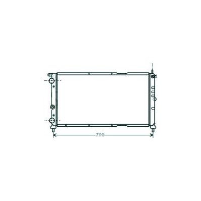 Radiatore acqua per FIAT PUNTO dal 1993 al 1999 Codice OEM 71736188