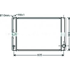 Radiatore acqua per TOYOTA AURIS dal 2007 al 2010