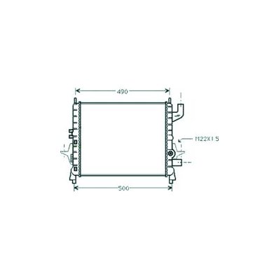 Radiatore acqua per RENAULT TWINGO dal 1993 al 1998 Codice OEM 7701042415