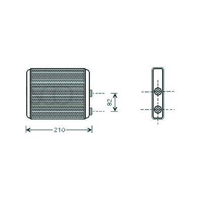 Scambiatore di calore per OPEL MERIVA dal 2003 al 2006 Codice OEM 1618288