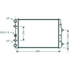 Radiatore acqua per VOLKSWAGEN POLO dal 2001 al 2005