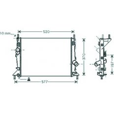 Radiatore acqua per FORD C-MAX dal 2007 al 2010