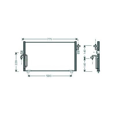 Condensatore per NISSAN PRIMERA P11 dal 1999 al 2002 Codice OEM 921102F000