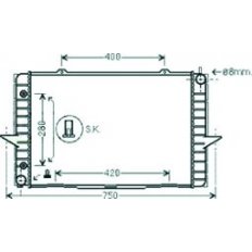 Radiatore acqua per VOLVO XC70 dal 2000 al 2004