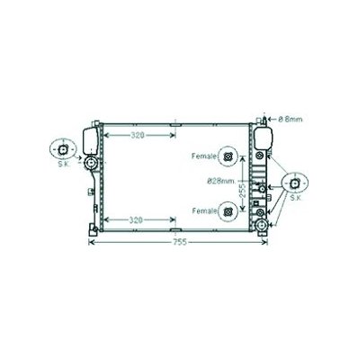 Radiatore acqua per MERCEDES-BENZ S W221 dal 2005 al 2009 Codice OEM 2215003103