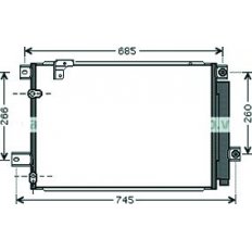 Condensatore per TOYOTA AVENSIS dal 2003 al 2006