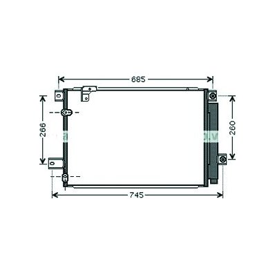 Condensatore per TOYOTA AVENSIS dal 2003 al 2006 Codice OEM 88450-05170