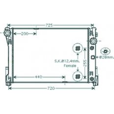 Radiatore acqua per MERCEDES-BENZ C W204 dal 2011 al 2014