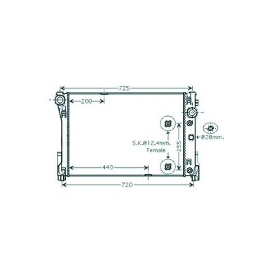 Radiatore acqua per MERCEDES-BENZ C W204 dal 2007 al 2011 Codice OEM A2045002803